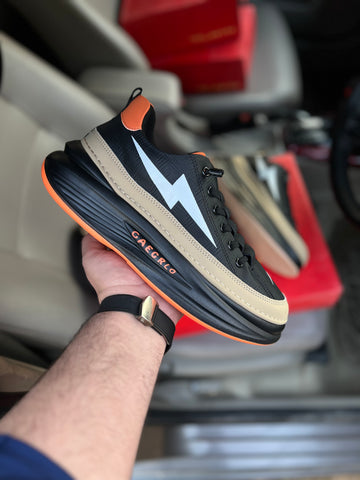 Flash Fashion Sneakers - Black/Orange Flash Fashion Sneakers - Black/Orange