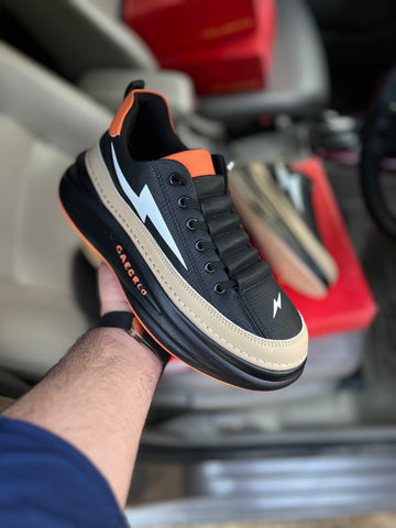 Flash Fashion Sneakers - Black/Orange Flash Fashion Sneakers - Black/Orange