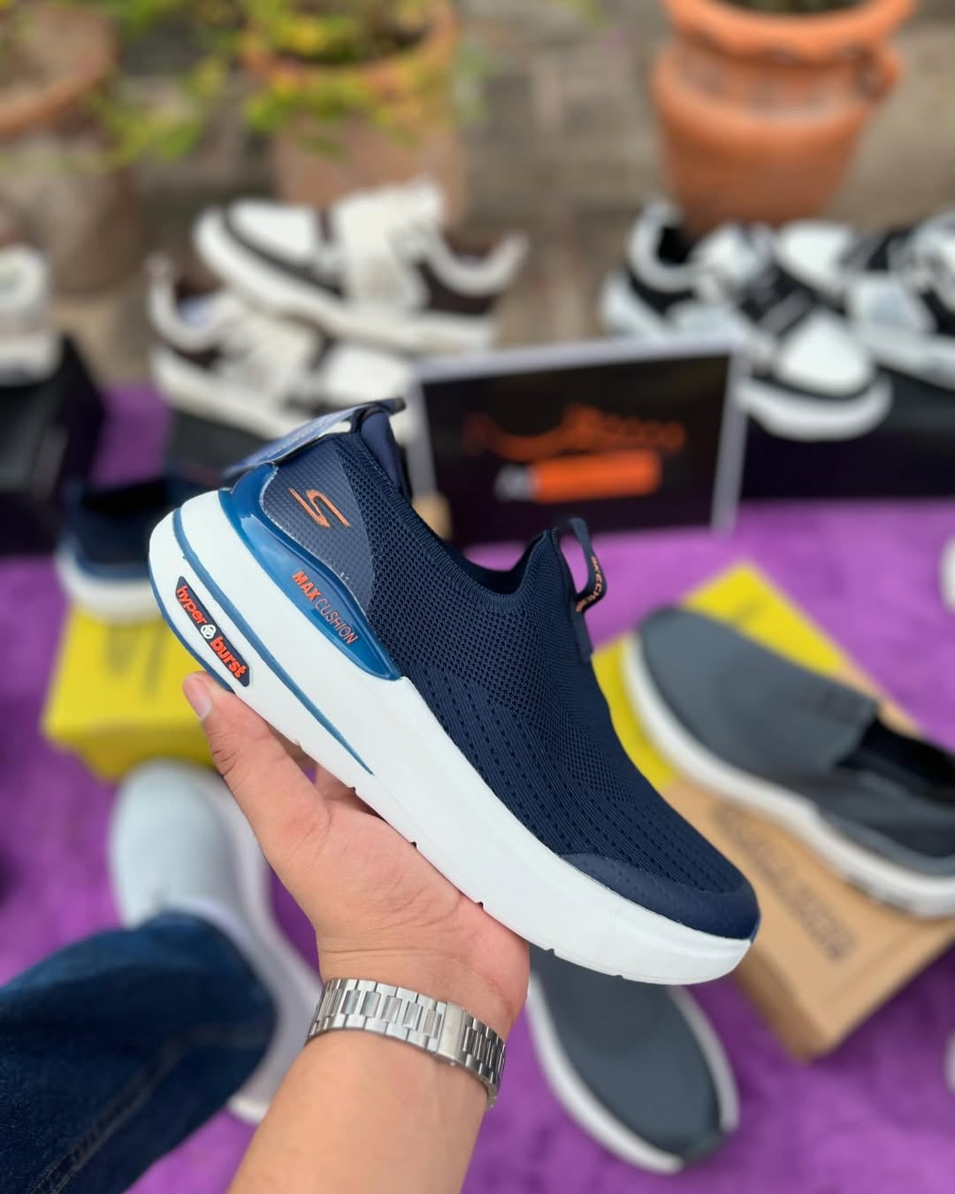 Skechers Hyber Burst Max Cushion - Blue