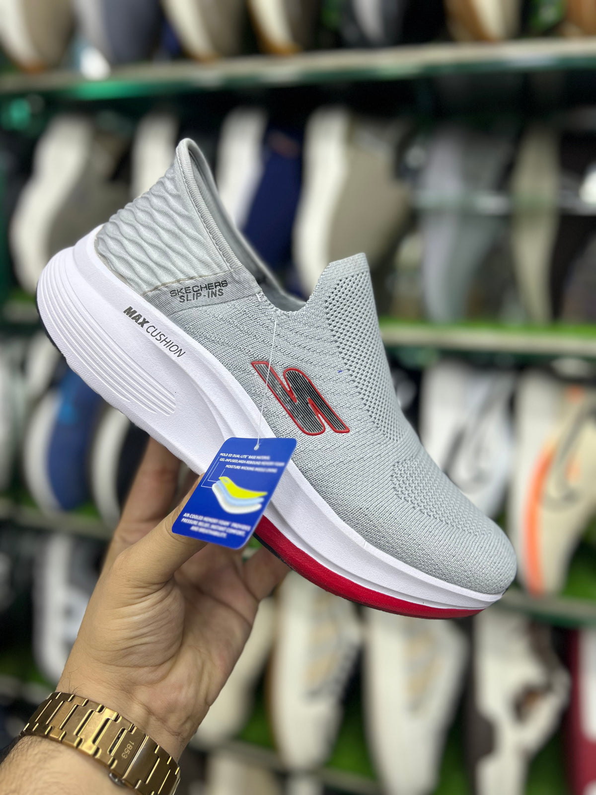 Skechers Slip ins Max Cushion - Light Grey