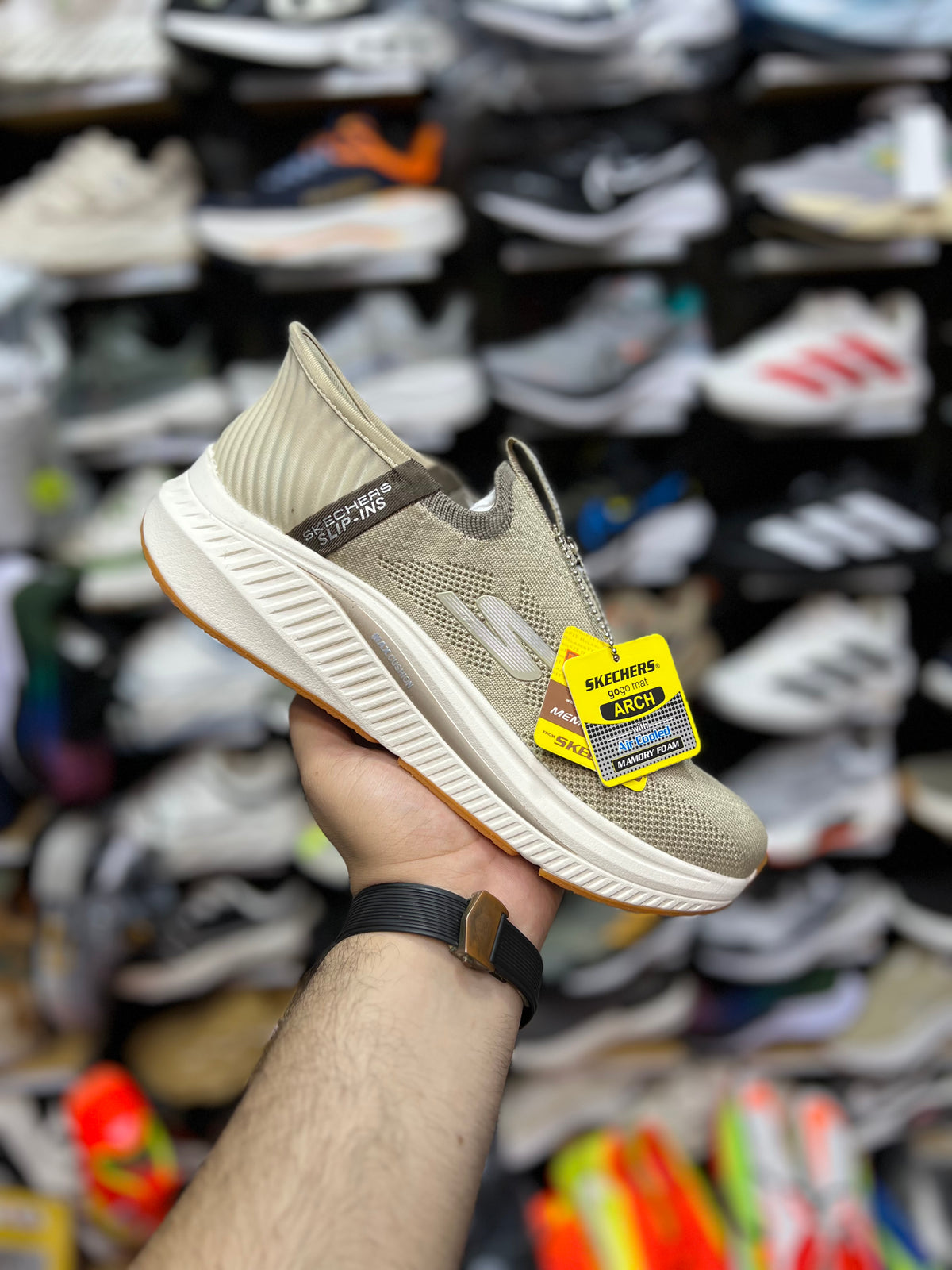 Skechers Slip ins Max Cushion - Khaki