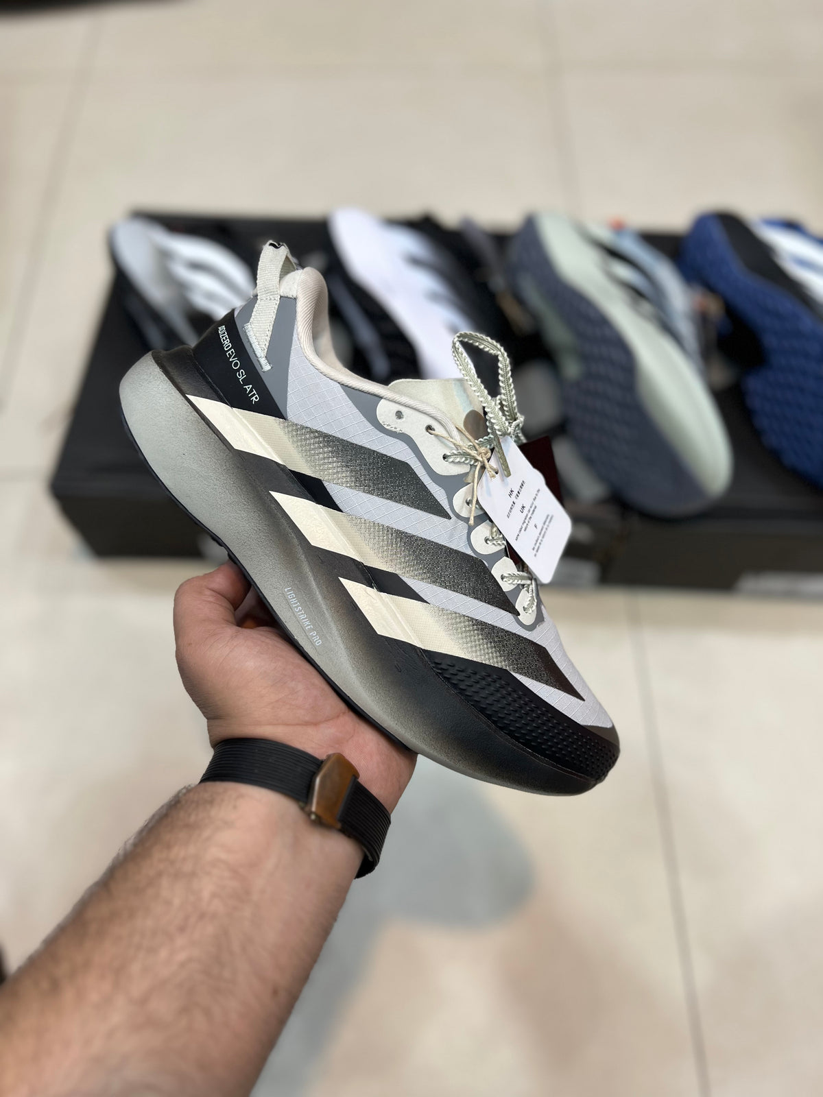 AD ADIZERO Evo SL ATR Premium Batch - Ivory/Green
