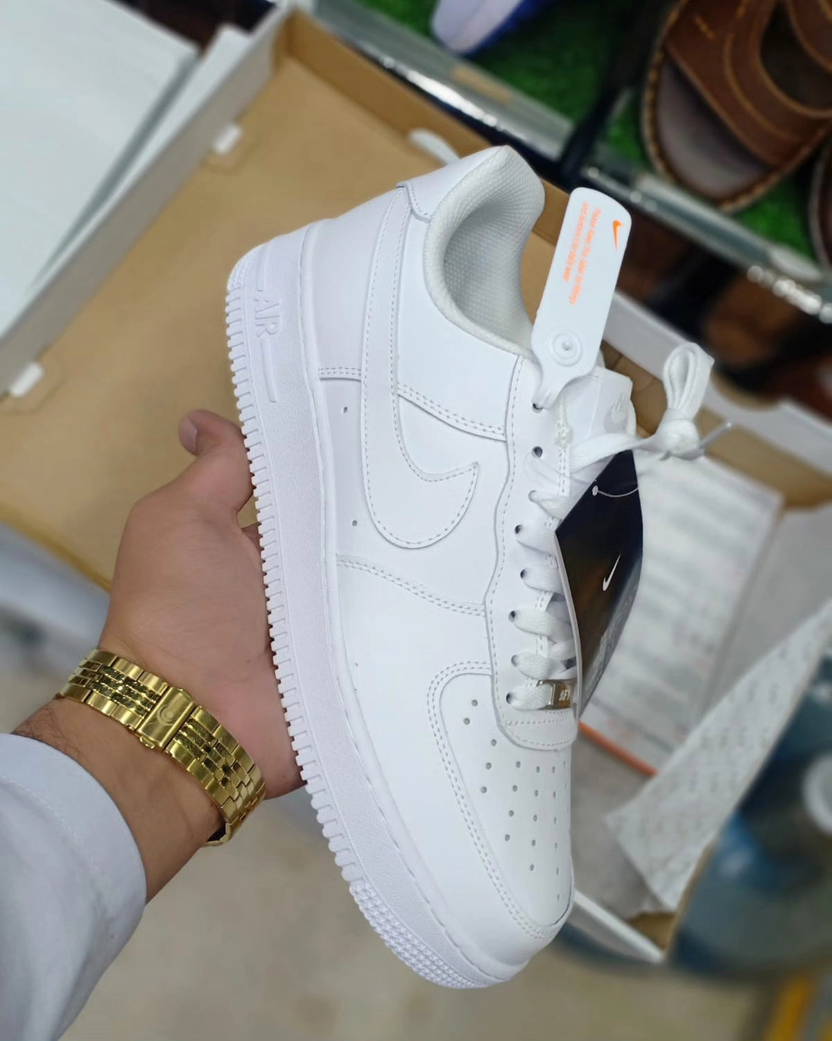 Nk Air Force Triple White Premium Quality (Dot Perfect)