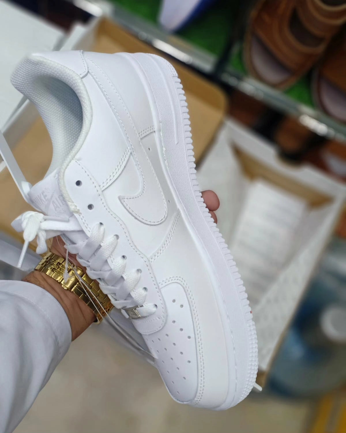 Nk Air Force Triple White Premium Quality Dot Perfect Shoes Express