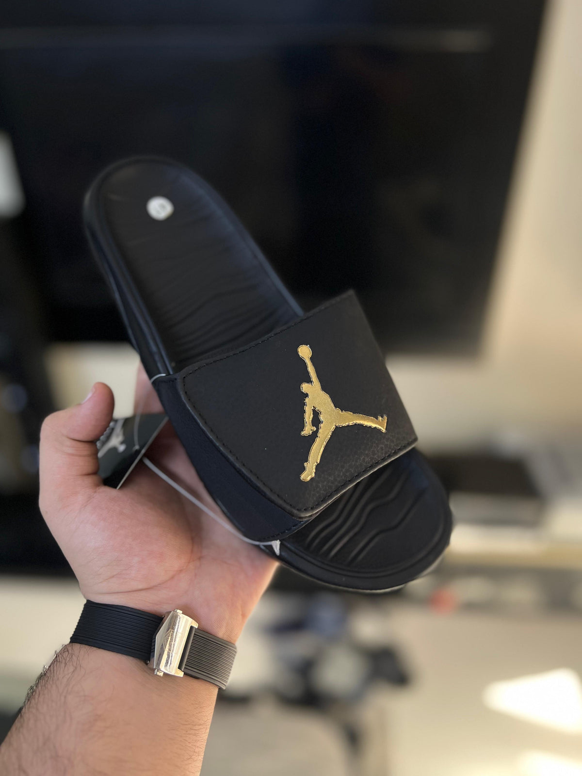Jordan Soft Sole Slides - Black/Golden