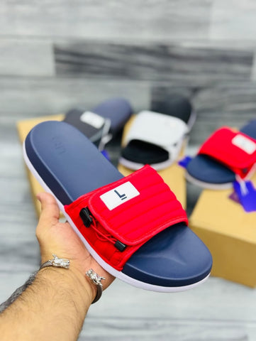 Lite Soft Sole Slides - Red/Blue