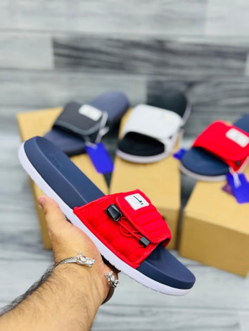 Lite Soft Sole Slides - Red/Blue