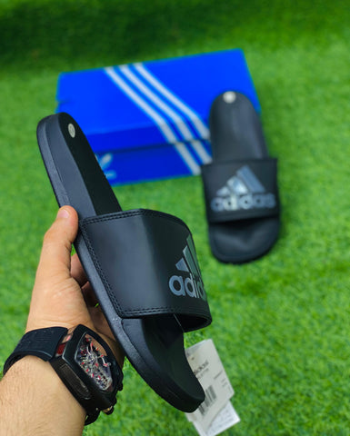 AD Soft Sole Slides - Black/Blue