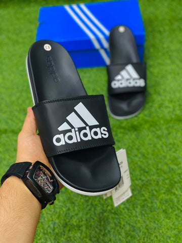 AD Soft Sole Slides - Black/White