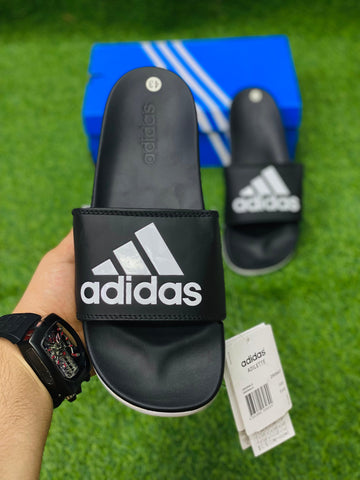 AD Soft Sole Slides - Black/White