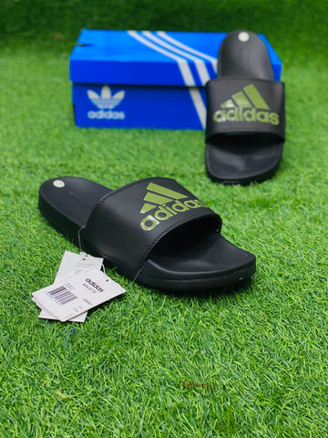 AD Soft Sole Slides - Black/Green