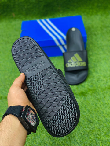 AD Soft Sole Slides - Black/Green