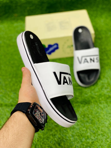Vans Soft Sole Slides - White/Black