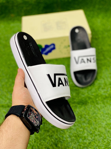 Vans Soft Sole Slides - White/Black