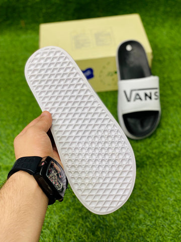 Vans Soft Sole Slides - White/Black