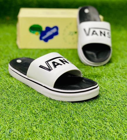 Vans Soft Sole Slides - White/Black