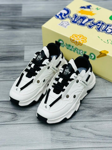 Fashion Sneakers High Sole - White/Black