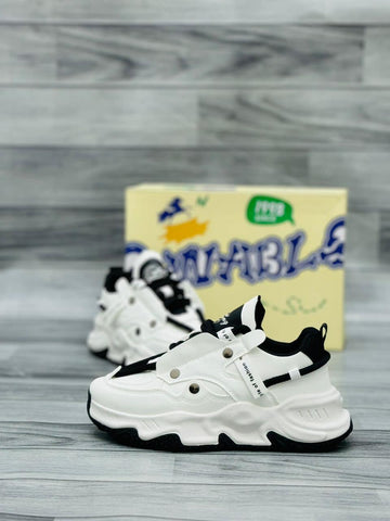 Fashion Sneakers High Sole - White/Black
