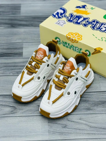 Fashion Sneakers High Sole - White/Brown