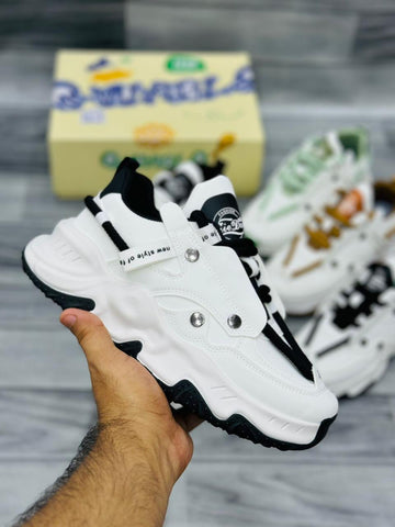 Fashion Sneakers High Sole - White/Black