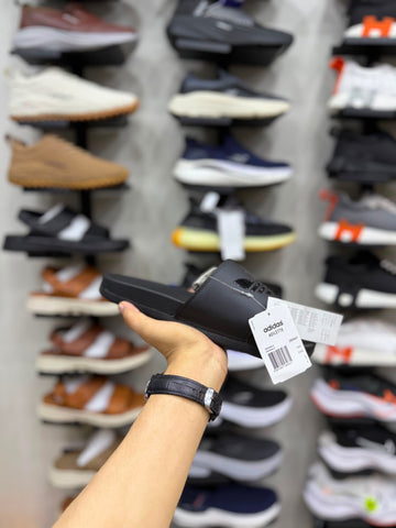AD Logo Soft Sole Slides - All Black