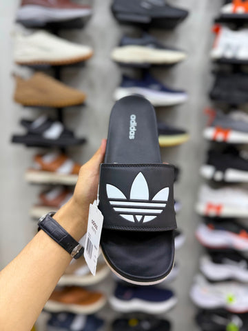 AD Logo Soft Sole Slides - Black/White