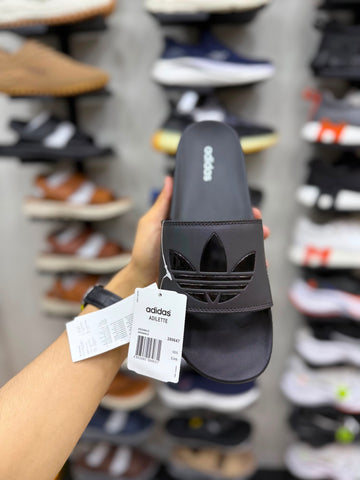 AD Logo Soft Sole Slides - All Black