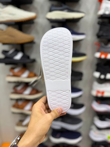 AD Logo Soft Sole Slides - Black/White