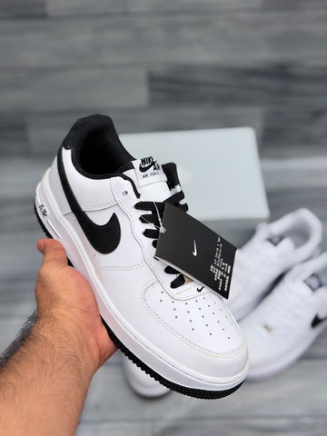 Nk Air Force White/Black Pure Leather (Dot Perfect)