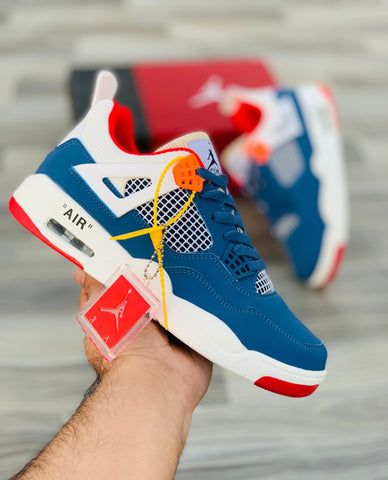 Nk Air Jordan 4 Blue/Orange