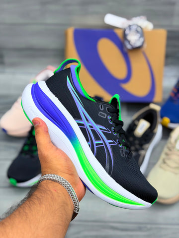 ASICS GEL-NIMBUS 28 (BLACK/GREEN)