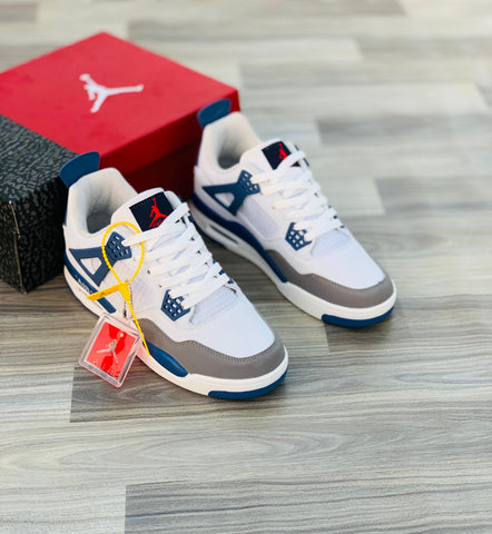 Nk Air Jordan 4 White/Blue