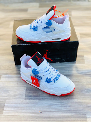 Nk Air Jordan 4 White Blue Combo