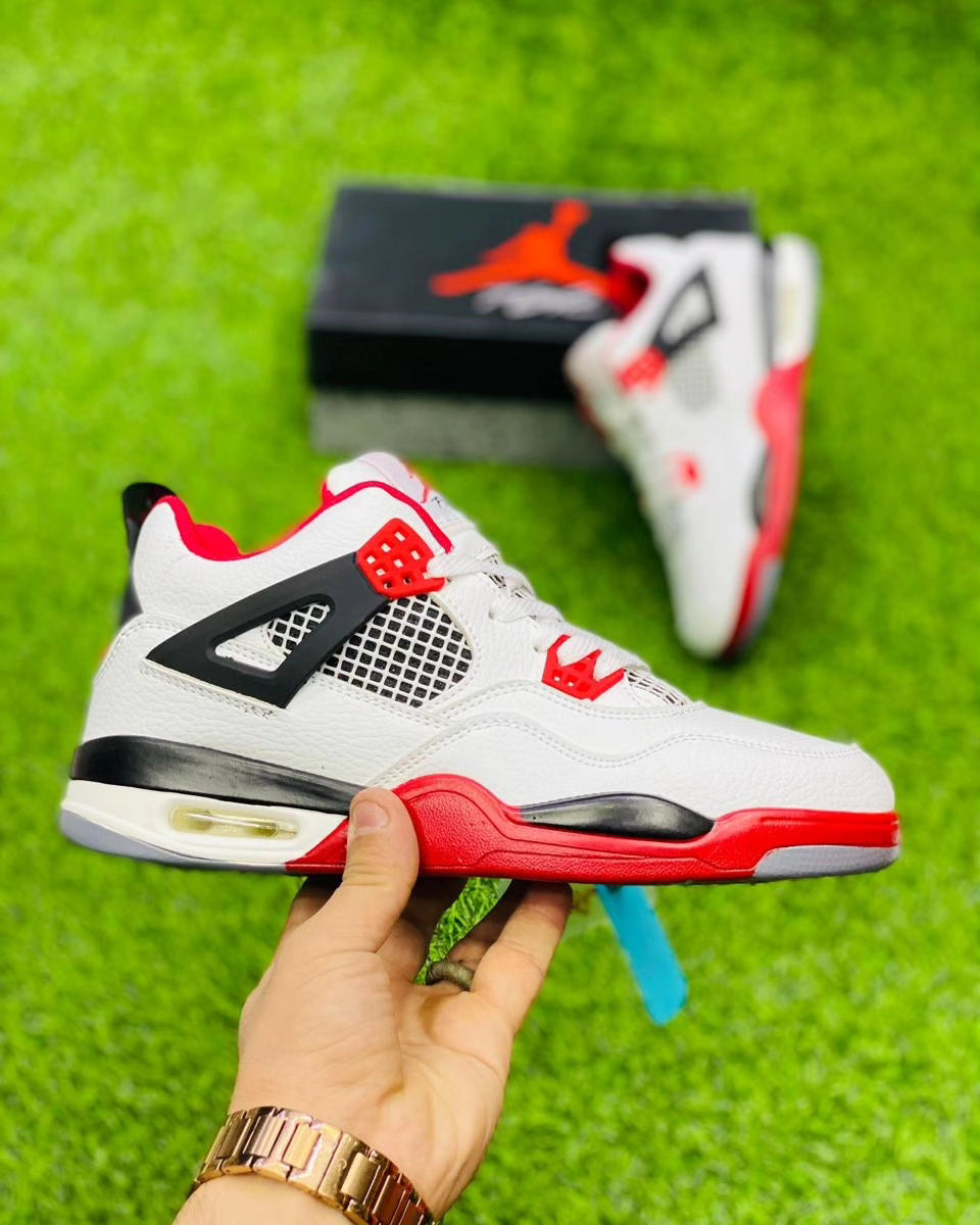 Nk Air Jordan 4 White/Red