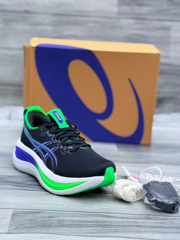 ASICS GEL-NIMBUS 28 (BLACK/GREEN)