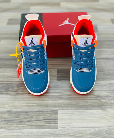 Nk Air Jordan 4 Blue/Orange