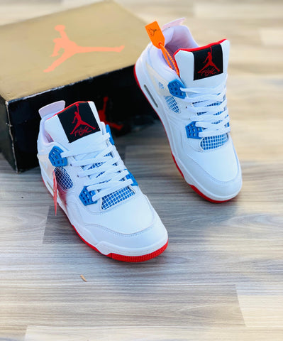 Nk Air Jordan 4 White Blue Combo