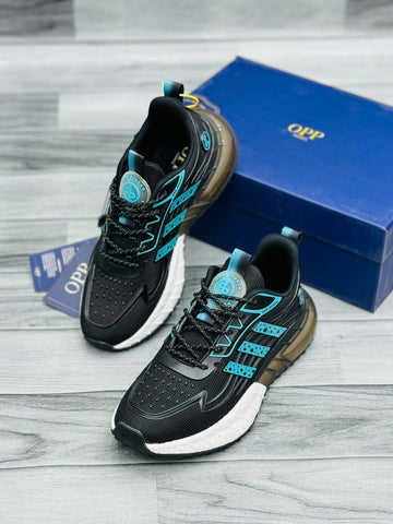 Soft Sole Sneakers - Black/Blue