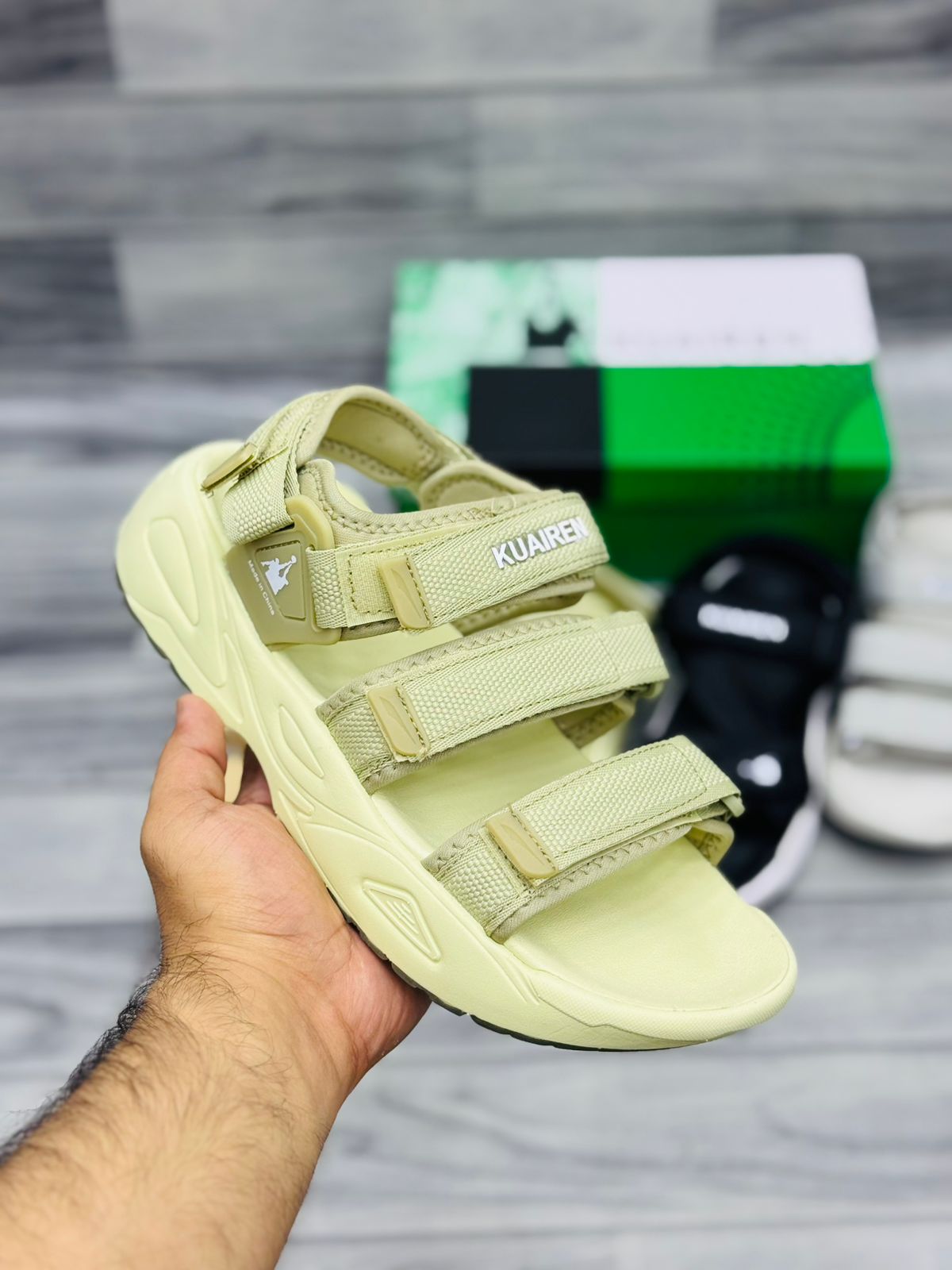 KUAIREN Imported Sandals Design 1 - Sea Green