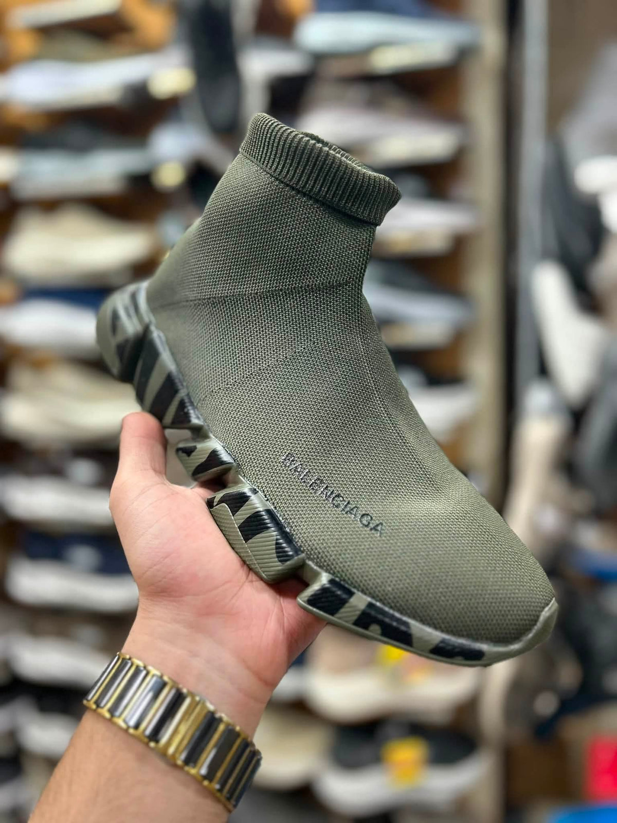 Balenciaga Speed Trainers - Army Green