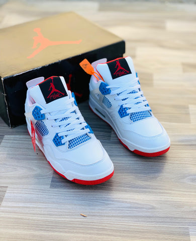 Nk Air Jordan 4 White Blue Combo