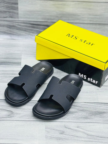 Hermes Imported Slides - All Black