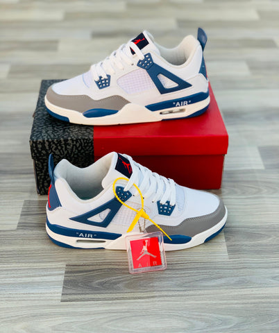 Nk Air Jordan 4 White/Blue
