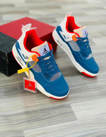 Nk Air Jordan 4 Blue/Orange
