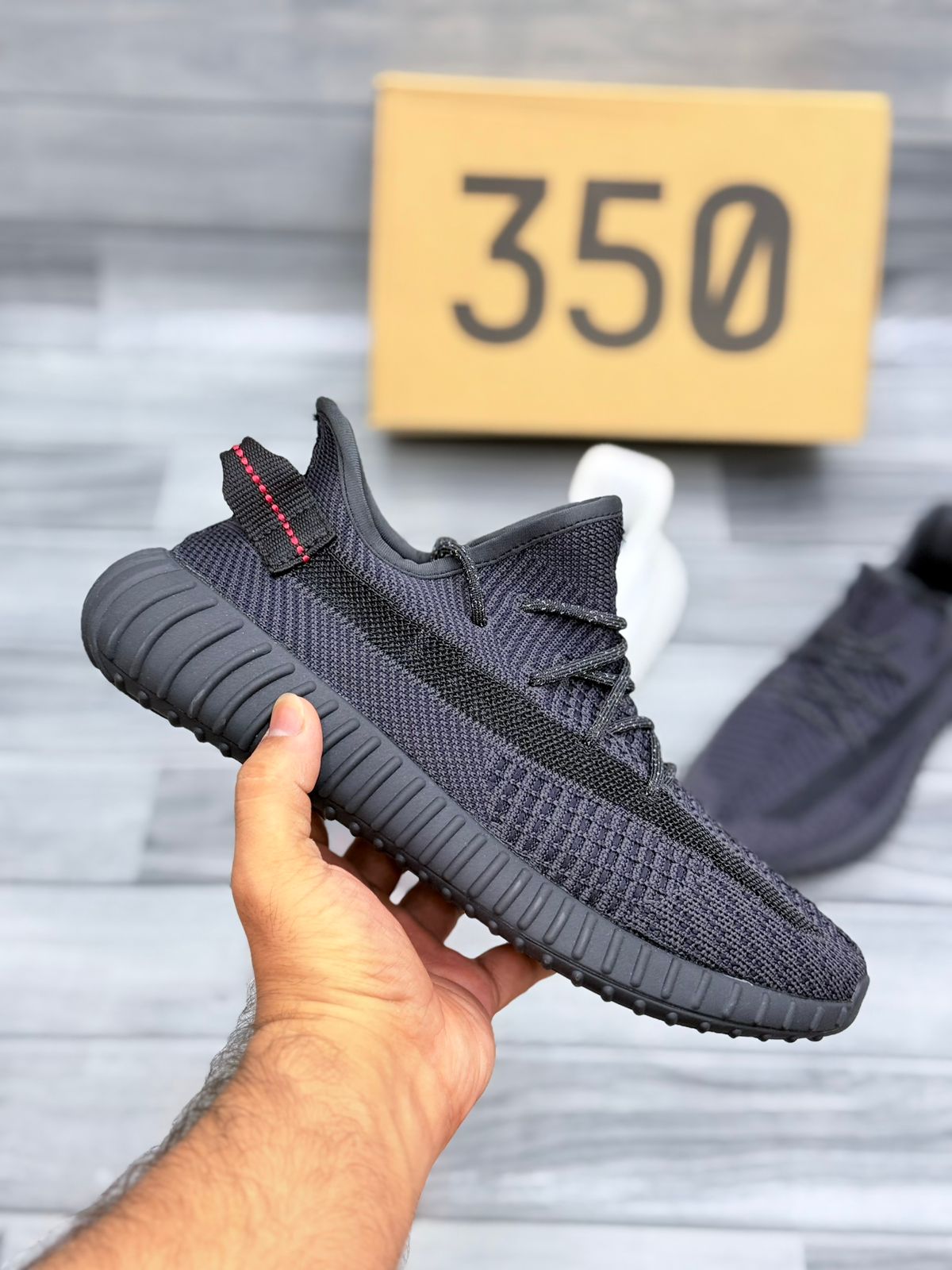 Yeeezy 350 All Black Reflective Premium Batch