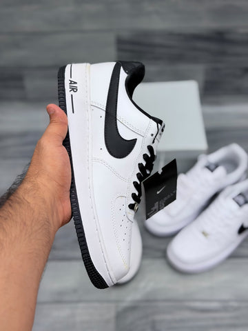 Nk Air Force White/Black Pure Leather (Dot Perfect)