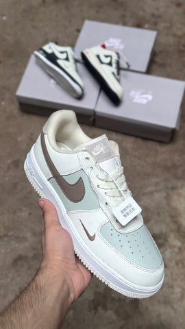 Nk Air Force Beige/Brown Premium Quality (Dot Perfect)