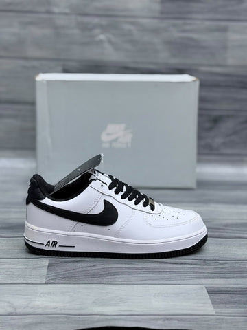 Nk Air Force White/Black Pure Leather (Dot Perfect)