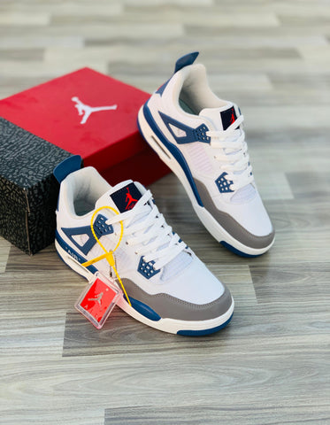 Nk Air Jordan 4 White/Blue