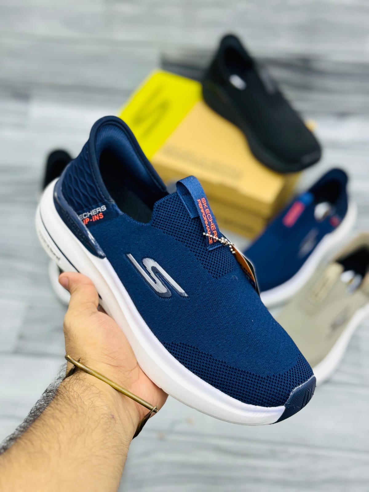 Skechers S Slip Ins Blue – Shoes Express